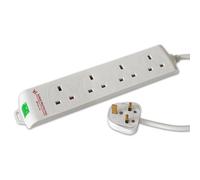 Tacima 5m 4 Way Surge Protection Mains Extension Lead