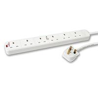Tacima TC602/BP 6 Way 2 m Surge Protected Extension Lead