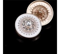 Tack Buttons,Shirt Buttons,Metal Buttons,10pcs Pearl s Clothing Buttons DIY Sewing Accessories Decorative Buttons for Clothing Women Fashion Coat Buttons White Gold,18mm 10pcs ( Color : White Gold , S