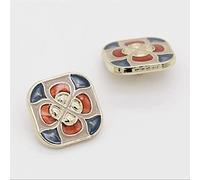 Tack Buttons,Shirt Buttons,Metal Buttons,20mm Vintage Colored Clothing Buttons Irregular Shape Ethnic Style Metal Sewing Buttons Fashion Decorative Buttons for Clothing 2,18mm 10pcs ( Color : 5 , Size