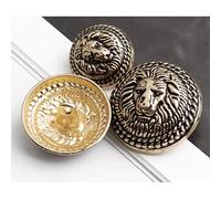 Tack Buttons,Shirt Buttons,Metal Buttons,Center Sewing Supplies and Accessories Round Vintage Buttons for Clothing Craft Supplies DIY Garment Jacket Buttons Lion golden,25mm 10pcs ( Color : Bronze , S