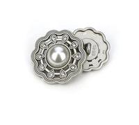 Tack Buttons,Shirt Buttons,Metal Buttons,Fashion Women Clothes Buttons for Needlework Sewing Accessories DIY 20mm Snaps for Clothes Pearl s Buttons for Clothing Silver 2,25mm 10pcs ( Color : Silver 1