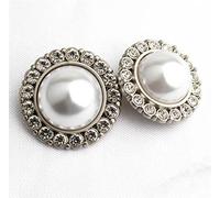 Tack Buttons,Shirt Buttons,Metal Buttons,Super Stylish Sewing Accessories Buttons Golden Pearl s Buttons Up Shirt Women Windbreaker Metal Buttons for Clothing Silver s,15mm 10pcs ( Color : Golden , Si