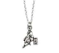 Tack Shack of Ocala Int'l Barrel Racer Necklace with Colorful Cowboy Hat Gift Box, Rodeo Horse Necklace