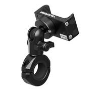 Tackform Black Motorcycle All Metal Phone Mount - Vibration Dampening 20MAXX Spring Cradle | Universal Clamp Fits 7/8" to 1-1/4" Handlebars | Compatible with iPhones, Galaxy, More | Short Reach Arm