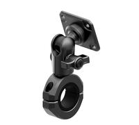 Tackform Black Motorcycle GPS/Tuner Mount - 4-Hole AMPS Pattern | BC3 Universal Clamp Fits 7/8" to 1-1/4" Handlebars | Aluminum | Compatible with Garmin Zumo, Dynojet Tuner, More | Short Reach Arm