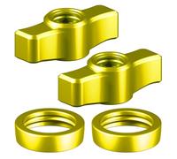 Tackform DURALOCK Billet Aluminum Anodized Knob and Ring Accent Kit - ONLY Compatible DuraLock 20 Series Arms | 2 Knobs & 2 Rings Included | Yellow