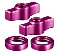 Tackform DURALOCK Billet Aluminum Anodized Knob and Ring Accent Kit - ONLY Compatible DuraLock 20 Series Arms | 2 Knobs & 2 Rings Included | Pink