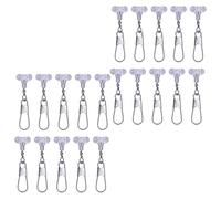 Tackle Accessories 50pcs Quick Installation Fishing Beads Clear Oval Double Hole Beads B Type Pin 3 Way Connector Quick Install Beads Fishing Tool