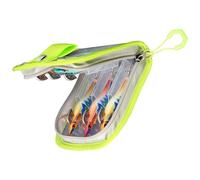 Tackle Bag - 10 Inch x 7 Inch Waterproof Bait Storage Organizer Clear PVC Compact Gear Transport | Keeper Bait for Lures, green, riferimento alla descrizione, Please refer to description