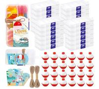 Tackle Box Small - PVC Fishing Accessories Compact Fishing Box with Float - Fish Theme Decoration for Son Friends Family Girls Daughter Teenager Wife Women Men Husband Youth