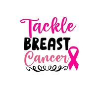 Tackle Breast Cancer 01 Poster A4 - Inspirational Motivational Wall Art daily Life Quote encouraging famous short phrases inspiring words spiritual hope messages success sayings strength work quotati