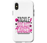 Tackle Breast Cancer Awareness Football Season Pink Out Case for iPhone X/XS