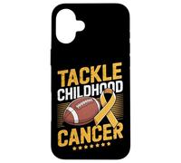 Tackle Childhood Cancer Ribbon Champions Pediatric Survivor Case for iPhone 16 Plus