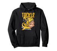 Tackle Childhood Cancer Warriors Gold Ribbon Awareness Pullover Hoodie