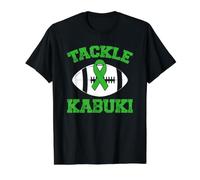 Tackle Kabuki Syndrome Green Awareness Ribbon Kabuki Value Graphic T-Shirt, Men, Black, XL