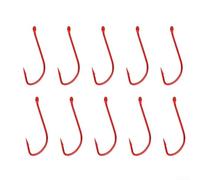 Tackle the Waters Confidently with This Set of 10 Reliable Long Shank Barbed Fishing Hooks Featuring Dual Bars (8#)