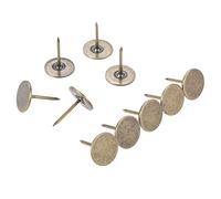 Tacks, Upholstery Nails Tacks,Thumb Pins,Furniture Decorative Thumbtacks,10pcs 15 * 19mm Metal Wooden Box Case Flat Head Pushpin(108)