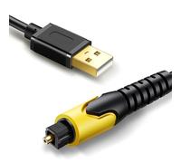Tackston USB to Optical Audio Adapter, One Way Audio Converter Audio Signal from USB to SPDIF ONLY, External Sound Card Optical Output Stereo Channel Compatible with Windows Mac Laptop PC, Not for TV