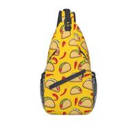 Taco-10 Taco Sling Backpack Chest Bag Crossbody Shoulder Bag Gym Cycling Travel Hiking Daypack for Men Women