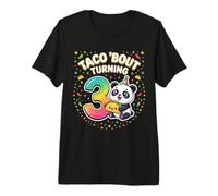 Taco Bout Turning 3 Funny 3rd Birthday Panda Premium T-Shirt
