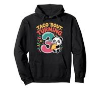 Taco Bout Turning 3 Funny 3rd Birthday Panda Pullover Hoodie