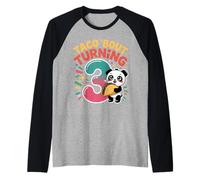 Taco Bout Turning 3 Funny 3rd Birthday Panda Raglan Baseball Tee