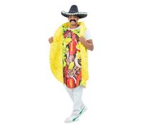 Taco Costume Mexican Night Mexico Tortilla Fancy Dress Outfit Stag Mens Ladies