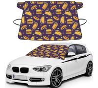 Taco Hamburger Hot Dog Pattern, Car Windshield Cover, Protective Windscreen Cover - Snow Ice Sun UV Dust Water Resistant - Fit for Most Cars