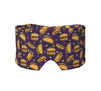 Taco Hamburger Hot Dog Pattern, Full Eye Covers Light Blocking Eye Mask Sleep Eye and Ear Muffs