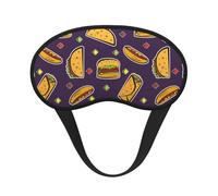 Taco Hamburger Hot Dog Pattern, Full Eye Covers Light Blocking Eye Masks Blackout Sleep Eye Muffs