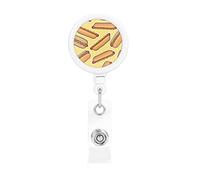 Taco Hamburger Hot Dog Pattern Retractable Badge Holder Reel Clip Id Card forNurse Student Office Worker