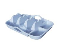 Taco Holder Plate | Silicone Taco Shells Holder Tray,Bar Serving Snacks Plates with Dipping Sides for Kitchen Barbecue Picnic Camping Party Supplies Tuesday