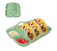 Taco Holder - Serving Tray Taco Shells Holder | Bar Serving Snacks Plates with Dipping Sides for Kitchen Barbecue Picnic Camping Party Supplies Tuesday