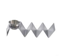 Taco Holder Stand in Stainless Steel Maintain Food Shape While Serving Tacos, Burritos, and More with Ease (Three)