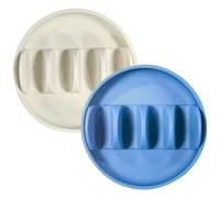 Taco Holders 2Pcs Reusable Stackable Silicone Taco Stand with 4 Dividers & Easy-Access Handle Dishwasher & Microwave Safe for Home Cafe Holder, Plates, Tray, Stands for 3 Tacos