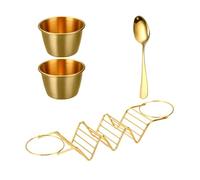 Taco Holders Salad Cup - Heavy-Duty Stainless Steel Tortilla Serving Rack, Heat-Resistant Wrap Stand | Multi-Compartment Tray Neat Filling Arrangement, Easy Plating, Professional-Style Presentation