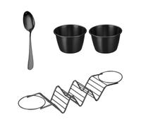 Taco Holders Salad Cup - Heavy-Duty Stainless Steel Tortilla Serving Rack, Heat-Resistant Wrap Stand | Multi-Compartment Tray Neat Filling Arrangement, Easy Plating, Professional-Style Presentation