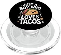 Taco Just A Boy Who Loves Tacos PopSockets PopGrip for MagSafe