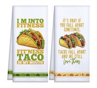 Taco Kitchen Towels,Taco Gifts,Taco Accessories Kit,Cute Kitchen Dish Hand Towels Tea Towel,House Warming Gifts,Funny Kitchen Decor,Hostess Taco Tuesday Gift,Mexican Kitchen Towels Decorative Set of 2