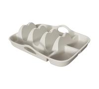 Taco Plate - Taco Plates with Dividers, Serving Tray Shells Holder, Reversible Tortilla Tray Racks | Reusable Bar Snack Dipping Sides for Kitchen Barbecue Picnic Camping Party Tuesday Home Supplies