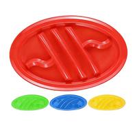 Taco Plates Set, 4-Piece Food Holder, 13x8.6 Inches Serving Plate with PP Build, Divided Dining Accessory with Durable Design, Taco Plates for Party and Kitchen Use