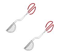 Taco Shell Frying Tongs, Stainless Steel U-Shaped Tortilla Holder for Deep Frying, Heat-Resistant Kitchen Tool for Crispy Taco Shells, Pita Bread & Empanadas, Dishwasher Safe, 32cm (2PCS)