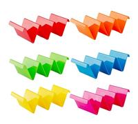 Taco Shell Holder, Set of 6 Large V-Shaped Taco Stands, Dishwasher and Microwave Safe Taco Tray Holder, Display Stand for Restaurant, Home, Shop, Cafe, Baker