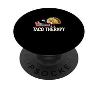 Taco Therapy Funny Food Humor Mexican Food Lover PopSockets Adhesive PopGrip