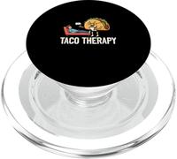 Taco Therapy Funny Food Humor Mexican Food Lover PopSockets PopGrip for MagSafe