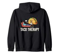 Taco Therapy Funny Food Humor Mexican Food Lover Zip Hoodie