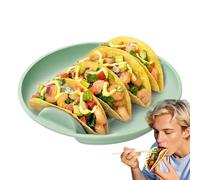 Taco Tray,Taco Rack Holder Stand with Dividers | Silicone Tortilla Rack Reusable Food Serving Plates for Family Dinner Gatherings Outdoor Grill Party