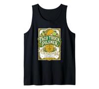 Taco Truck Pilsner Retro Cerveza Funny Beer Label Tank Top