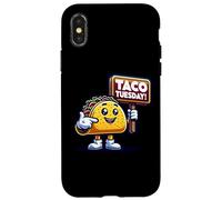 Taco Tuesday Mascot, Funny Mexican Food, Politics Case for iPhone X/XS